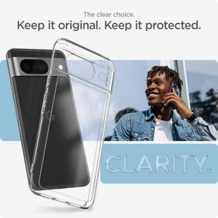 Etui GOOGLE PIXEL 8 Spigen Ultra Hybrid Crystal transparentne - Etui i futerały do telefonów - miniaturka - grafika 11
