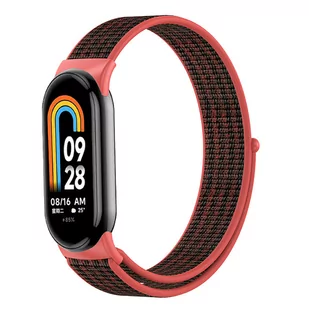 Opaska nylonowa Vanfone do Xiaomi Mi Band 8, czerwono-czarna - Akcesoria do smartwatchy - miniaturka - grafika 1