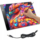 Tablice dla dzieci - TABLET GRAFICZNY DO RYSOWANIA TABLICA DESKA KREŚLARSKA ZNIKOPIS LED A4 - miniaturka - grafika 1