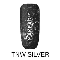 Utwardzacze do paznokci - Makear Top No Wipe Silver 8ml - Top wykończeniowy bez warstwy dyspresyjnej ze srebrną drobinką - miniaturka - grafika 1