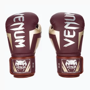 Rękawice bokserskie Venum Elite burgundy/gold - Rękawice bokserskie - miniaturka - grafika 1