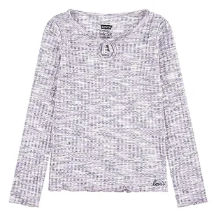 Levi's Dziewczęca koszulka Lvg Space Dye Ls Knit Top 3ej164, Fioletowy różowy, 24 miesi?cy - Koszulki i topy damskie - miniaturka - grafika 1