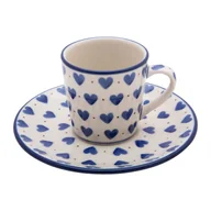 Filiżanki - FILIŻANKA do espresso 90 ml ze spodkiem - Ceramika Artystyczna Bolesławiec - miniaturka - grafika 1