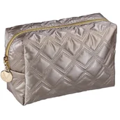 Kosmetyczki, organizery i kuferki - Inter Vion Gold & Black kosmetyczka pikowana złota - miniaturka - grafika 1