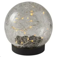 Lampy ogrodowe - Volteno Lampka solarna plastik kula 10cm sole - miniaturka - grafika 1