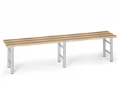 Meble do szkół i przedszkoli - B2B Partner Ławka szatniowa, siedzisko - listwy, szare nogi 179605 - miniaturka - grafika 1