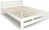 Łóżka - Białe łóżko drewniane w stylu skandynawskim 120x200 F4-D50 - miniaturka - grafika 1