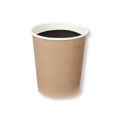 Naczynia i sztućce jednorazowe - Kubek papierowy 180ml na kawę kraft 50szt $ - miniaturka - grafika 1