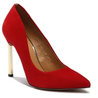 Czółenka - Szpilki 1044 - Czerwony Zamsz - R.Polański - miniaturka - grafika 1