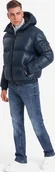 Kurtki męskie - Kurtka męska Ombre Ciepła kurtka męska puffer ze ściągaczami granatowa V2 OM-JAHP-0207 XL - miniaturka - grafika 1