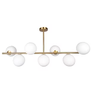 EVO Loftowa LAMPA sufitowa P07056BR EVO metalowa OPRAWA modernistyczna szklane kule cumulus mosiądz białe - Lampy sufitowe - miniaturka - grafika 4