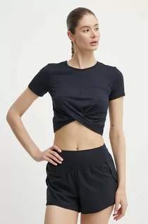 Koszulki sportowe damskie - Under Armour t-shirt treningowy Motion Crossover kolor czarny - grafika 1