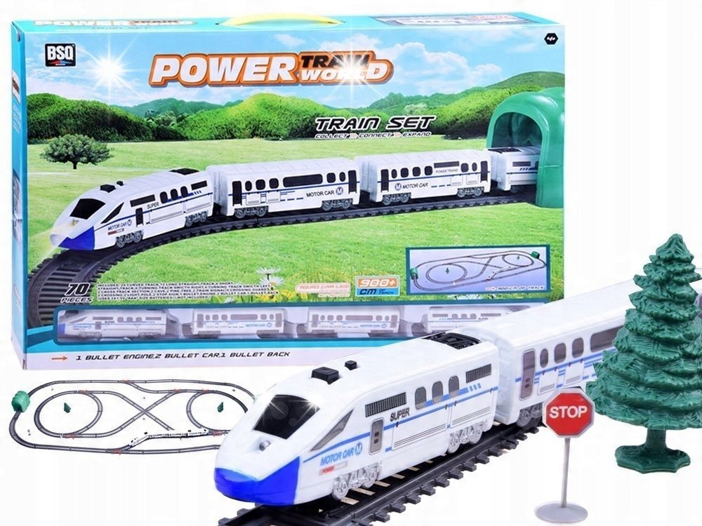 Pociag pasażerski wagony kolejka 9m trasa RC0467
