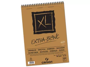 Canson BLOK RYSUNKOWY XL EXTRA WHITE A4 90G 120ARK EXTRA BIAŁY (NA SPIRALI) 200787500 - Podobrazia, bloki, papiery - miniaturka - grafika 1