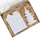 Świece - Zestaw prezentowy świece duży biały domek +choinka - miniaturka - grafika 1