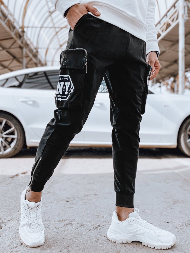 Spodnie męskie bojówki czarne Dstreet UX4309-S