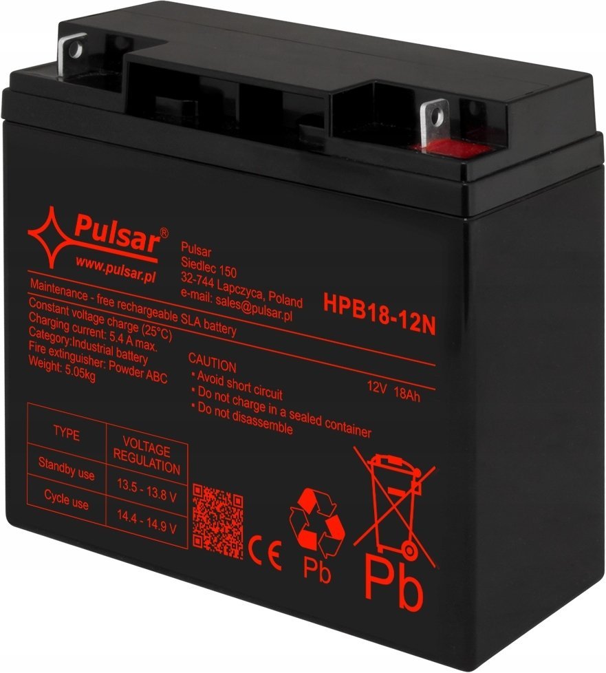 HPB18-12N PULSAR Akumulator 18Ah, 12V