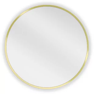 Mexen Loft lustro łazienkowe okragłe 40 cm, rama złota - 9850-040-040-000-50 - Lustra - miniaturka - grafika 1
