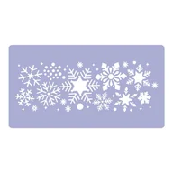 Ozdoby bożonarodzeniowe - Nakleo szablon wielokrotny do sztucznego śniegu // PAS ŚNIEŻYNEK - Rozmiar M (21x45cm) - miniaturka - grafika 1
