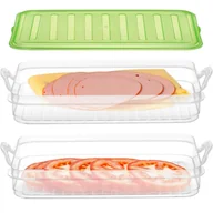 Pojemniki kuchenne - POJEMNIK ORGANIZER poziomowy wędliny sery lodówki - miniaturka - grafika 1