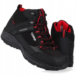 Buty męskie Dk Predator 1751 Blk Red M Softshell Wodoodporne - Buty sportowe męskie - miniaturka - grafika 1