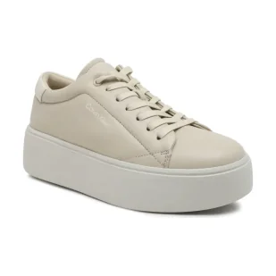 Calvin Klein Skórzane sneakersy FLATFORM CUPSOLE LACE UP LTH - Moda i Uroda OUTLET - miniaturka - grafika 1