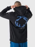 Bluzy sportowe męskie - Męska bluza dresowa nierozpinana z kapturem 4F 4FWAW24TSWSM1257 - czarna - miniaturka - grafika 1