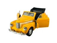Samochody i pojazdy dla dzieci - WELLY OLD TIMER 1938 OPEL KAPITAN CABRIOLET ŻÓŁTY BEZ DACHU 1:34 43785 - miniaturka - grafika 1