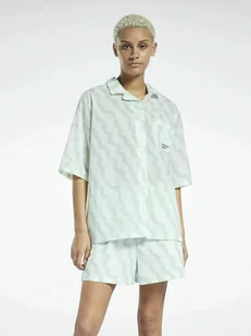 Reebok Koszula "Summer Waves" w kolorze zielonym - Bluzki damskie - miniaturka - grafika 1