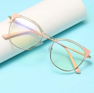 Okulary kocie do komputera damskie z filtrem BLUE Light zerówki 2565-3 - Okulary korekcyjne, oprawki, szkła - miniaturka - grafika 1