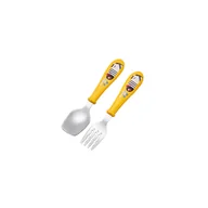 Sztućce dla dzieci - Sztućce dla dzieci stalowe w etui INFANT - żółte / Cuitisan - miniaturka - grafika 1