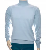 Swetry męskie - Sweter z golfem golf męski z kaszmiru i wełny merynosów kaszmirowy XXL 2XL - miniaturka - grafika 1