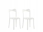 Krzesła - Shumee Shumee Zestaw 2 krzeseł do jadalni biały CAMOGLI 269289 - miniaturka - grafika 1