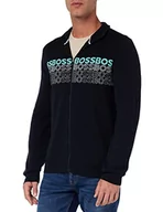 Swetry męskie - BOSS Męski kardigan z dzianiny Zightek, ciemnoniebieski 402, XXL, Dark Blue402, XXL - miniaturka - grafika 1