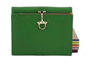 Elegancki portfel ze złotym zapięciem - Zielony - Portfele Elegancki portfel ze złotym zapięciem - Zielony - Portfele - miniaturka - grafika 3