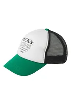 Czapki damskie - JACK & JONES Junior Czapka "Script" w kolorze zielono-białym - miniaturka - grafika 1