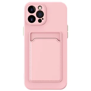 Ochronne etui na telefon komórkowy iPhone 12 13 14 15 Plus Pro Max Etui na kartę, kolor: różowy, wybierz model: Apple iPhone 14 Pro Max - Etui i futerały do telefonów - miniaturka - grafika 1