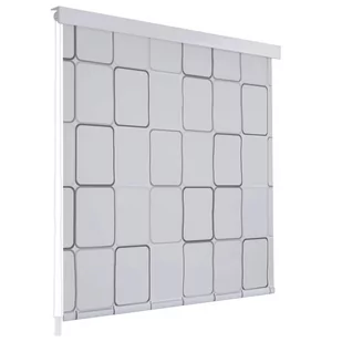vidaXL Roleta prysznicowa 120 x 240 cm, wzór w kwadraty - Rolety - miniaturka - grafika 1