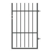 Akcesoria do ogrodzeń - Furtka Maciek ocynk RAL7016 struktura 90 x 150 cm z elektrozaczepem dostosowana do pochwytu prawa - miniaturka - grafika 1