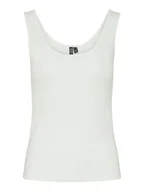 Koszulki i topy damskie - Pieces Top Fia 17155482 Biały Slim Fit - miniaturka - grafika 1
