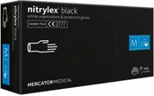 Rękawiczki jednorazowe - Mercator Medical Rękawice Nitrylex BLACK 100 M 32-0005 - miniaturka - grafika 1
