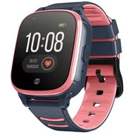 Smartwatch - Forever KW-500 Look Me 4G LTE Czarno-różowy - miniaturka - grafika 1