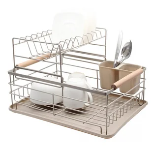SUSZARKA DWUPOZIOMOWA DO NACZYŃ Z OCIEKACZEM I TACĄ 4027 - Suszarki do naczyń - miniaturka - grafika 1