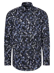 BOSS Koszula męska - H-HANK-kent-C1-214 Mężczyźni Slim Fit Stretch niebieski wzorzysty, 38 - Koszule męskie - miniaturka - grafika 1