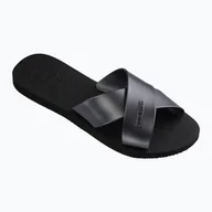 Klapki i japonki damskie - Klapki damskie Havaianas Aqua Metallic black - miniaturka - grafika 1