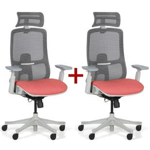 Fotel biurowy, krzesło biurowe Krzesło biurowe JOHNNY 1+1 GRATIS, czerwone - Fotele i krzesła biurowe - miniaturka - grafika 1
