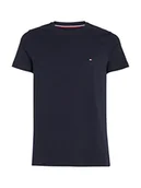 Koszulki męskie - Tommy Hilfiger Męski T-shirt z krótkim rękawem Core Stretch Slim Fit, Desert Sky, XXL - miniaturka - grafika 1