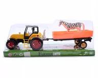 Samochody i pojazdy dla dzieci - TRAKTOR Z PRZYCZEPĄ CIĄGNIK MASZYNA ROLNICZA RÓŻNE KOLORY - miniaturka - grafika 1