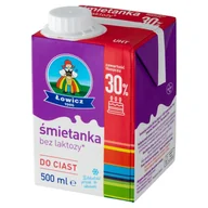 Śmietana - Łowicz - Śmietanka UHT 30% bez laktozy - miniaturka - grafika 1
