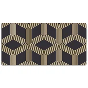 Podkładki na biurko - Mata na biurko Czarno-złoty wzór 120x60 cm - miniaturka - grafika 1